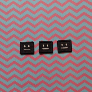 Srsly // Small DIY Serious Face Patch Embroidered Iron Sew on Applique ...