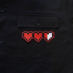 Game Over // Fan DIY Embroidered Iron Sew On Patch Badge Applique Cute Gamer Hearts Nerd For Him Craft Geek Patches For Jackets In The UK x