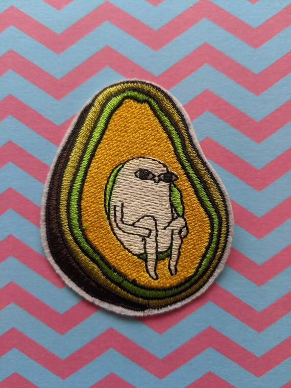 Pit of Despair Avocado Meme DIY Applique Embroidered Iron Sew