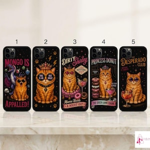 Princess Donut and Mongo Phone Case, Dungeon Crawler Carl Quote iPhone Cover, Funny Cocktail Cat Phone Case, Funny LitRPG Reader Gift