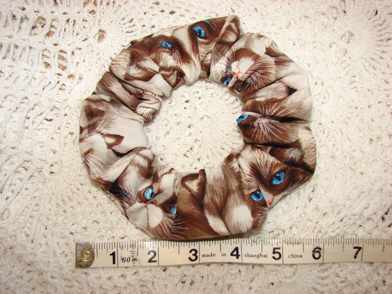 cats feline pets grumpy Moody Cat Fabric Hair Scrunchie funny felines womans scrunchies pet lovers cat lover gifts women/'s accessories