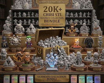 Más de 20.000 archivos STL de Chibi, Mega paquete de impresión 3D de Chibi, Figuras Chibi adorables en formato STL, Paquete de Anime Chibi, Archivos para impresión en resina, Descarga digital