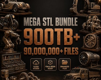 90,000,000+ Files Ultimate STL Collection, 9 Million+3D Printable Models, Massive Fantasy, Miniature and Character STL Bundle,Resin 3D Files