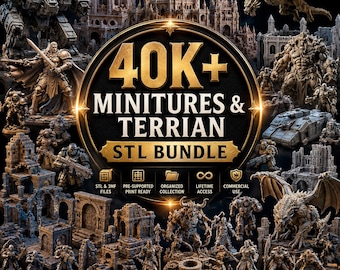 Paquete de más de 40 000 archivos STL de terreno y miniaturas, terreno de fantasía para D&D, castillos, mazmorras, ruinas, escenografía para juegos de rol (descarga gratuita).