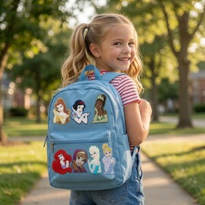 Disney Princess Portrait Patch, Ariel Cinderella Elsa Iron On Patch, Belle Snow White Fairytale Gift, Jacket Backpack Clothing Label image 4