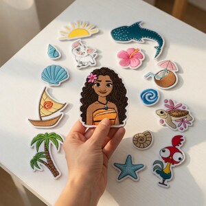 Moana Ocean Adventure Embroidered Patch, Island Vacation Magic Iron On Patch, Birthday Gift For Disney Fans, Backpack Jacket Bag Label image 6