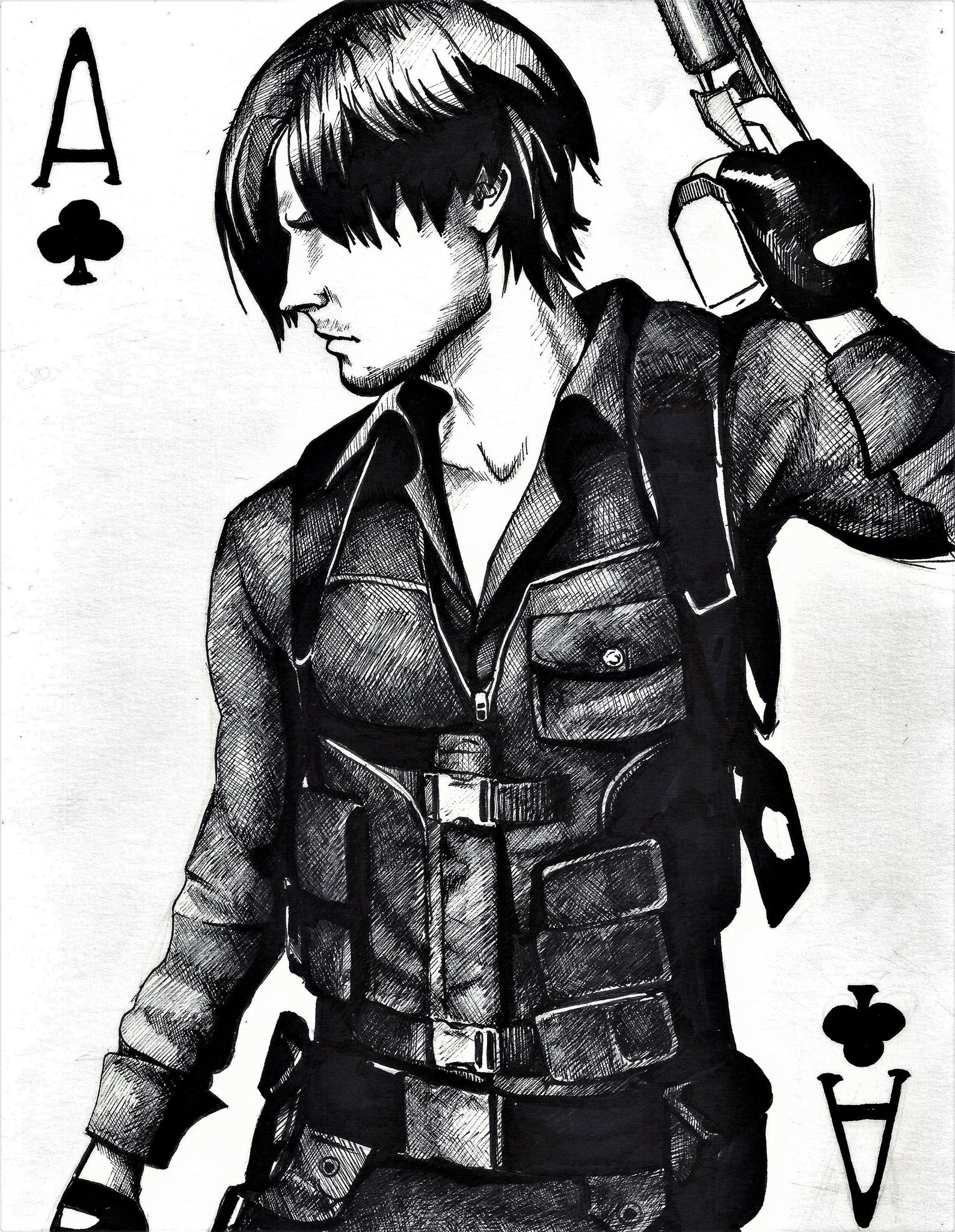 Леон кеннеди рисунок