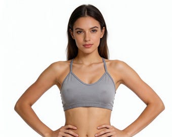 Reggiseno in cotone biologico con spalline incrociate sulla schiena