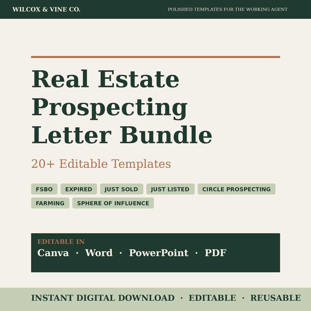 Prospecting Letters For Rentals Real Estate Prospecting Letter Templates Bundle | FSBO, Expired, Just ...