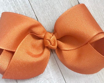 Orange Pigtail Bows, Orange Headband Orange Toddler Bow Orange Hair Clip Orange Hair Bow Orange Glitter Hair Bow Orange Baby Bow