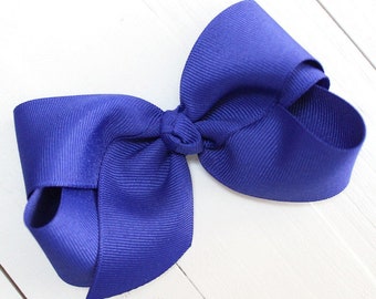 Royal Blue Hair Bow Etsy - blue hair with bow roblox