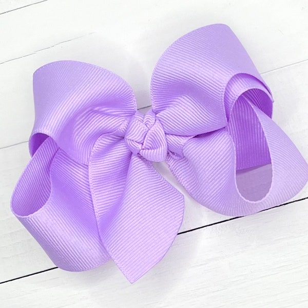 Lavender Hair Bow, Hair Bows, Easter Bows for Girls, Girls Pastel Bow, Big Boutique Toddler Bow, Baby Bow Nylon Headband, No Slip Hair Clip