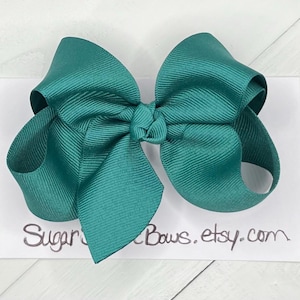 Jade Green Hair Bow, Hair Bows, Back to School Bow, Girls Bow, Baby Bow, Jade Green Hair Clip, Nylon Headband, Holiday Bow, Bows for Girls