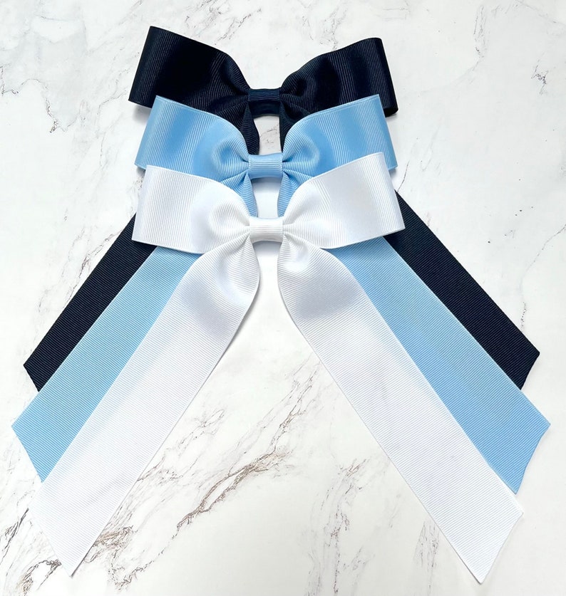 Long Tail Hair Bowspick Colorsgrosgrain Ribbon Bow, Long Coquette