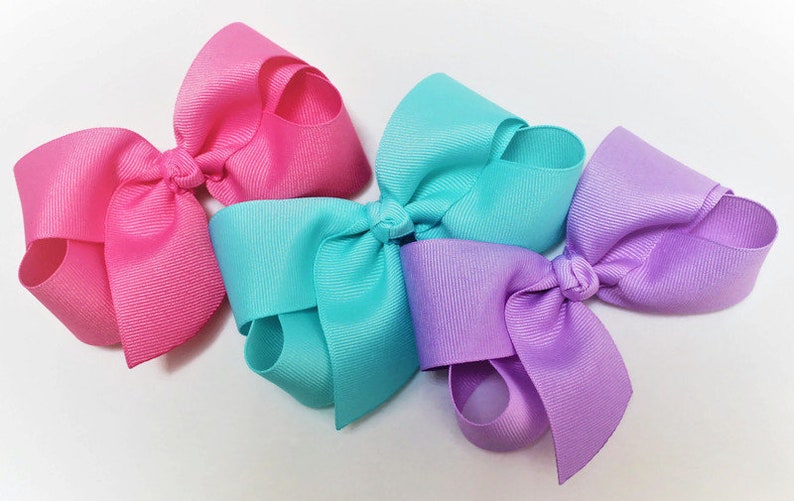 Pastel Hair Bow Set Hair Bows Bows for Girls Baby Girls Etsy