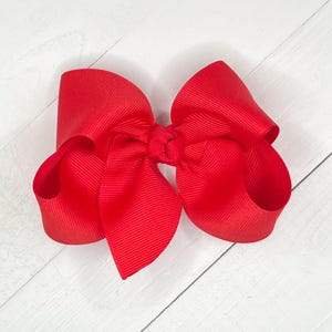 Red Hair Bow, Hair Bows, Back To School Bow, School Uniform Bow, Girls Bow, Baby Bow Headband, Toddler Bow, Red Hair Clip, Bows for Girls