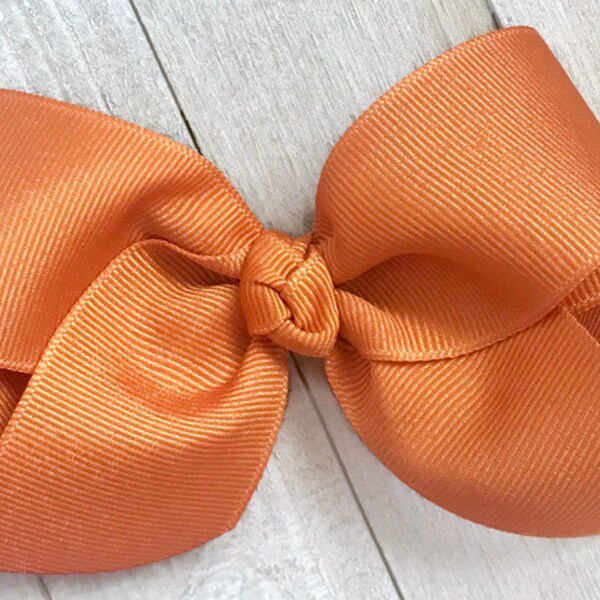 Orange Hair Bows Etsy