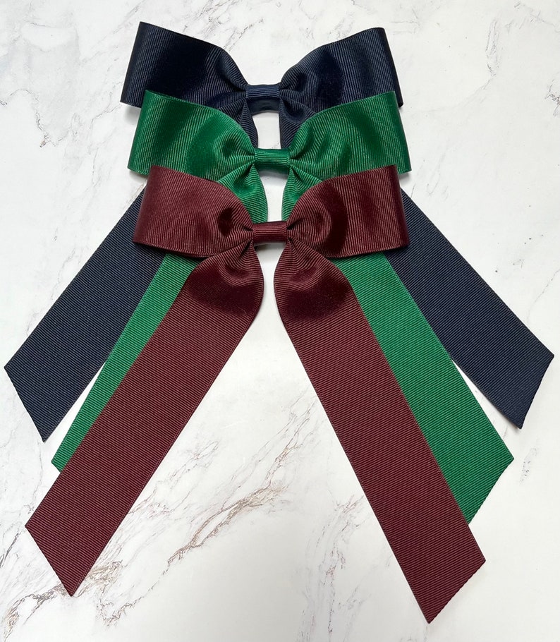 Long Tail Hair Bowspick Colorsgrosgrain Ribbon Bow, Long Coquette
