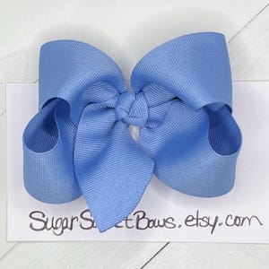 Cornflower Blue Hair Bow, Hair Bows, Back To School Bow, School Hair Bow, Girls Bow, Blue Hair Clip, Baby Bow Headband, Bows for Girls, Gift