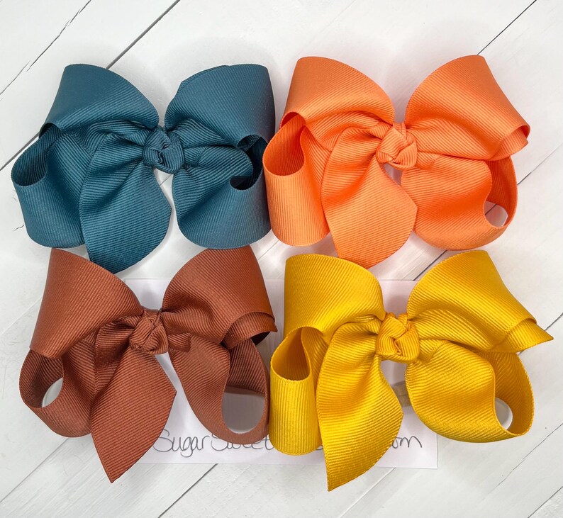 Fall Hair Bows, Autumn Colors Hair Bows, Fall Hair Clips, Fall Baby