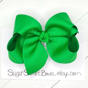 Emerald Green Hair Bow, Hair Bows, Back To School Bow, Uniform Bow, Girls Bow, Baby Bow Headband, Kelly Green Hair Clip, Bows for Girls