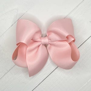 Blush Pink Hair Bow, Hair Bows, Back to School Bow, Girls Bow, Baby Bow, Toddler Bow, Pink Hair Clip, Newborn Bow Headband, Bows for Girls