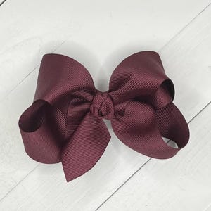 Maroon Hair Bow, Hair Bows, Back To School Bow, Uniform Bow, Maroon School Bow, Girls Bow, Maroon Hair Clip, Baby Headband, Bows for Girls