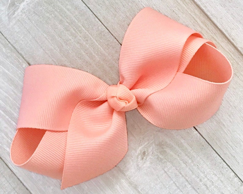 Peach Hair Bow Hair Bows Bows for Girls Girls Bow Toddler Etsy