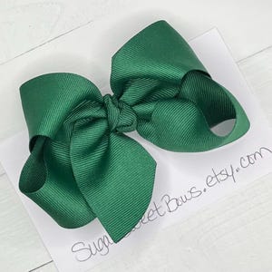 Forest Green Hair Bow, Hair Bows, Back To School Bow, School Uniform Bow, Girls Bow, Baby Bow, Dark Hunter Green Hair Clip, Bows for Girls