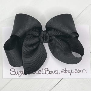 Black Hair Bow, Hair Bows, Back To School Bow, Uniform Bow, Girls Bow, Black Hair Clip, Baby Bow Headband, Halloween Bow, Bows for Girls