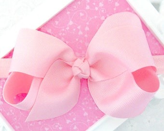 Light Pink Bow Headband, Easter Baby Headband, Baby Bow Headband, Pastel Headband Bow, Newborn Headband, Girls Hair Bow, Baby Shower Gift