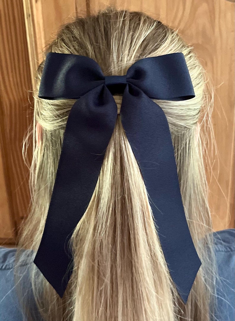 Long Tail Hair Bowspick Colorsgrosgrain Ribbon Bow, Long Coquette