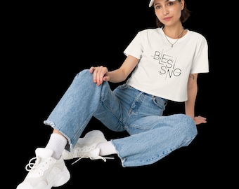Blessing Scripture Crop Top | Christian Faith-Based Graphic Tee