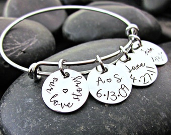 Our Love Story - Family Keepsake - Personalized Mother's Bracelet