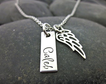 Infant Loss Necklace - Child Loss Jewelry - Memorial - Miscarriage - Grief - Remembrance - Angel Wing