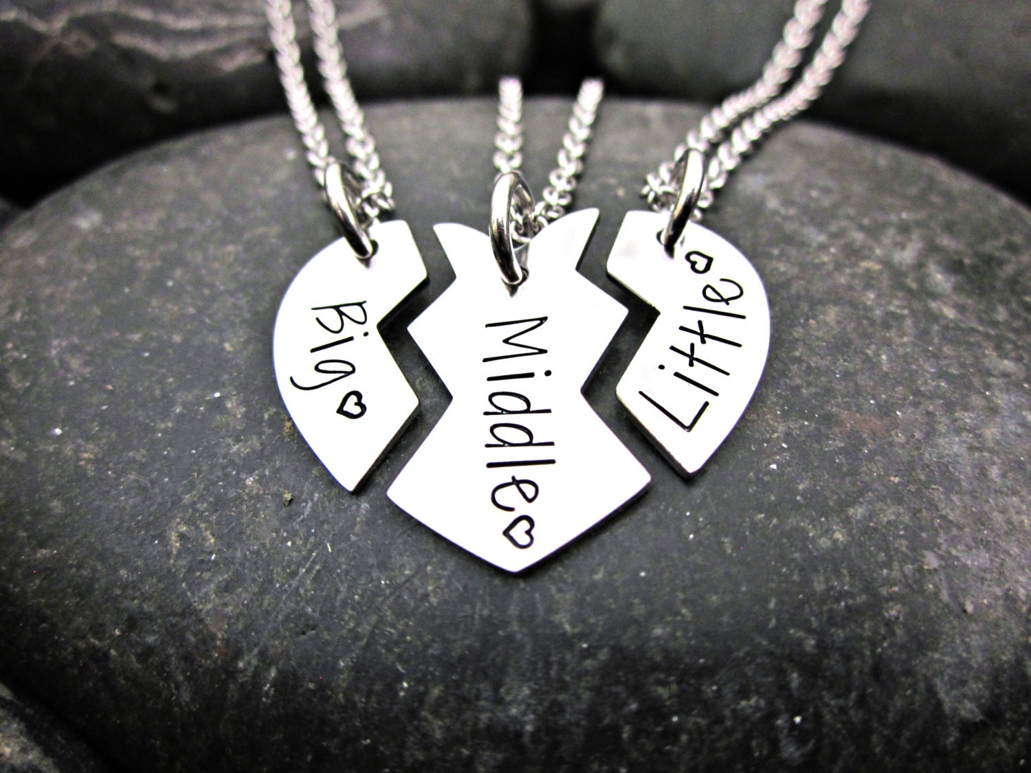 Sisters Necklace Set Big Middle Little Big Sister Middle Sister