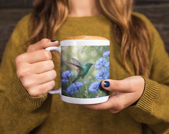 Hummingbird Hummingbird Illustration Ceramic Mug | 11oz 15oz