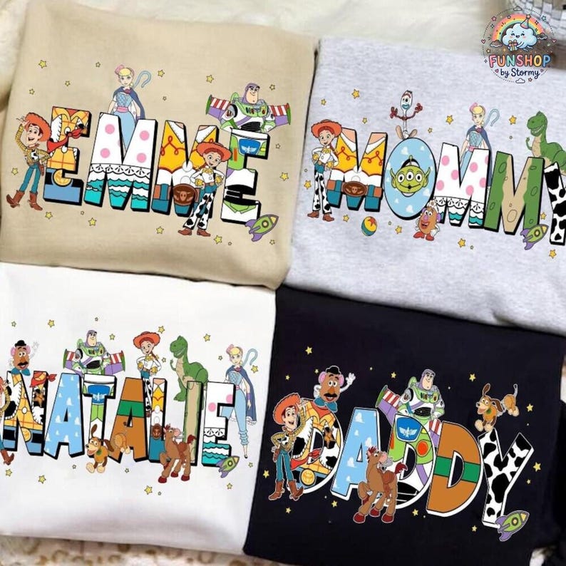 Custom Toy Story Family Matching Comfort Colors Shirt, Disneyland Mom Dad T-shirt, Personalized Gift Disneyland Trip, Disneyland Birthday image 2