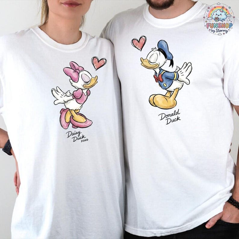 Disneyland Donald and Daisy Couple Matching Shirt, Disneyland Trip T-Shirt, Disneyland Couple Tee, Donald Sweatshirt, Disneyland Matching image 3
