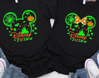 Chemise personnalisée Disneyland Halloween 2026, t-shirt Halloween personnalisé Disneyland, t-shirt Halloween assorti famille Disneyland, Halloween Disneyland
