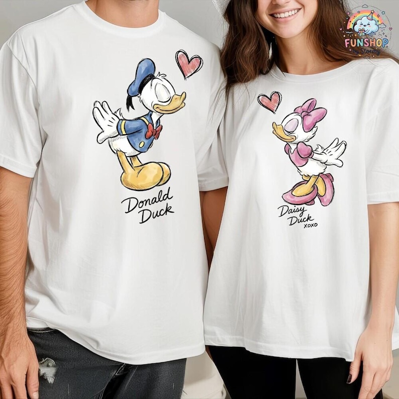 Disneyland Donald and Daisy Couple Matching Shirt, Disneyland Trip T-Shirt, Disneyland Couple Tee, Donald Sweatshirt, Disneyland Matching image 1