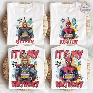 Spiderman Birthday T-shirt, Disneyland Birthday Boy Shirts, It's My Birthday Tee, Custom Spiderman Birthday Sweatshirt, Avengers Birthday image 1