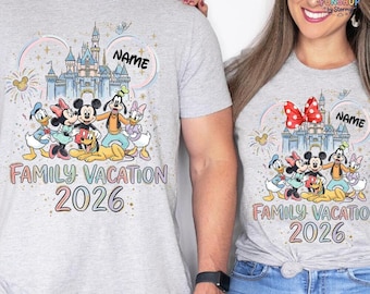 Custom Disneyworld Family Trip Shirt, Disneyland Family Vacation Shirt, Personalized Family Matching Shirt, Disneyland Custom Minnie