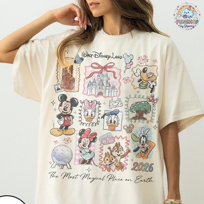 Vintage Walt Disneyland Comfort Colors Shirt, Retro Mickey And Friends Shirts, Walt Disneyland Tee, Disneyland 2026 Trip Disneyland Vacation image 1