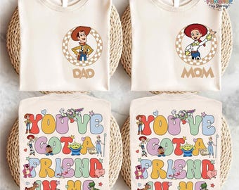 Toy Story Family Matching Shirt, Disneyland Custom Family Trip Shirt, Buzz Lightyear Boy Shirt, Woody Dad T-shirt, Jessie Mom Shirt