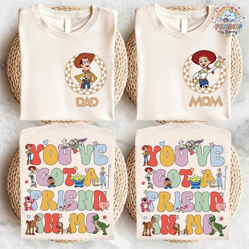 Toy Story Family Matching Shirt, Disneyland Custom Family Trip Shirt, Buzz Lightyear Boy Shirt, Woody Dad T-shirt, Jessie Mom Shirt image 1