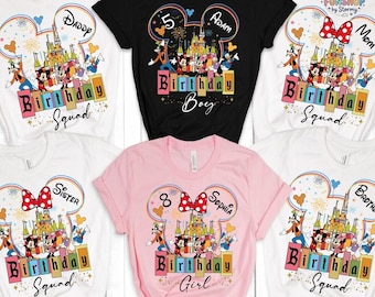 Custom Disneyland Birthday Shirt, Disneyland Birthday Boy & Girl Shirt, Birthday Squad Shirts,Birthday Family Trip Tees, Disneyland Birthday