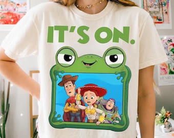 Comfort Colors I Knew It I Knew You Shirt, Disneyland TS Toy Story 5 Shirt, Toy Story Woody Buzz Lightyear Tee, Its on Frog Graphic Tee