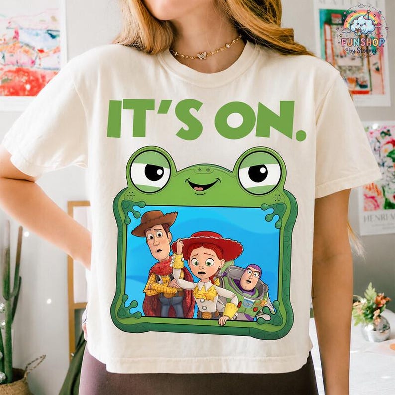 Comfort Colors I Knew It I Knew You Shirt, Disneyland TS Toy Story 5 Shirt, Toy Story Woody Buzz Lightyear Tee, Its on Frog Graphic Tee image 1