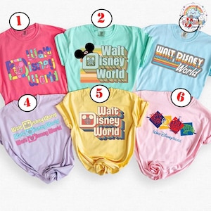 Walt Disneyland World Logo T-Shirt, Disneyland World Retro Shirt, Vintage Walt Disneyland World Shirt, Disneyland Family WDW Epcot Theme image 1